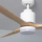 Miniatura: Ventilador de Techo Exterior LED Mersin Blanco Madera 132cm Motor DC