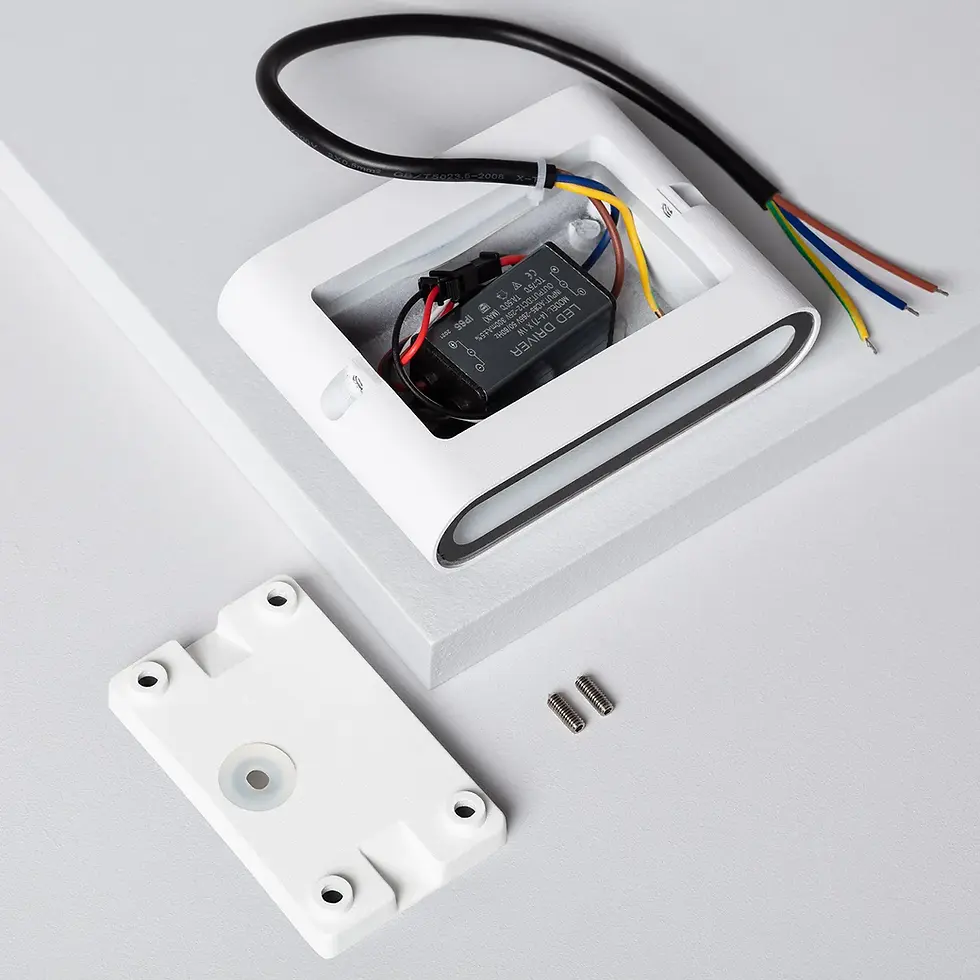 Thumbnail: Aplique de Pared LED 6W de Aluminio Cuadrado para Exterior Iluminación Doble Car