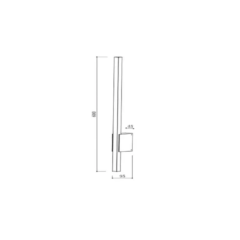 Miniatura: Aplique de Pared Exterior LED 10W 60cm Aluminio Milen