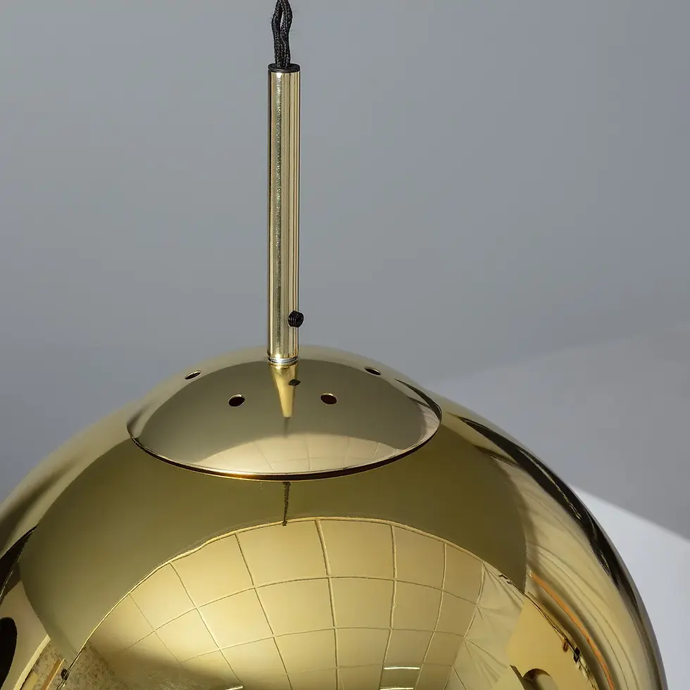 Miniatura: Lámpara Colgante Metal y Cristal Yelitza Gold