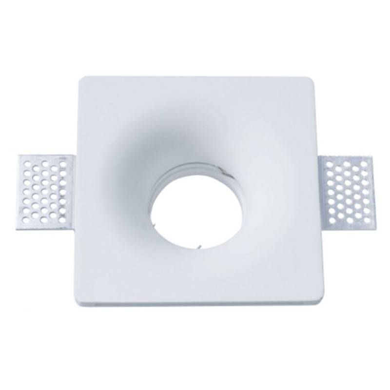 Aro downlight empotrable cuadrado de Escayola GU10