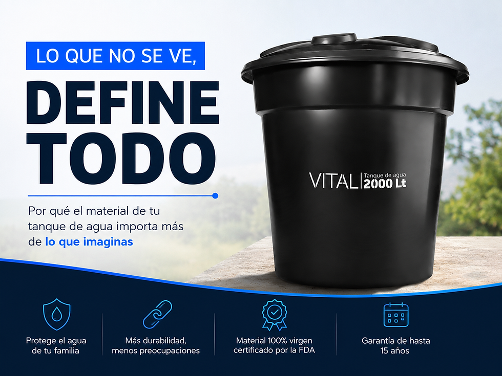 ¿Qué es el polietileno 100% virgen y por qué importa en tu tanque de agua?