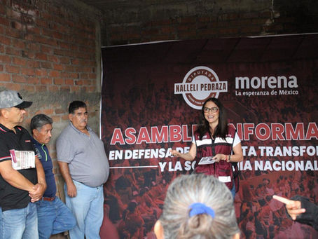 Refuerza diputada Nalleli Pedraza el trabajo en territorio con asamblea informativa en la colonia Benito Juárez