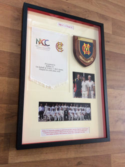 Cricket Club plaque and photos from matc