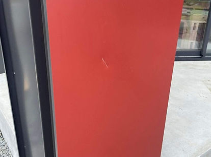 Flashing and downpipe damage