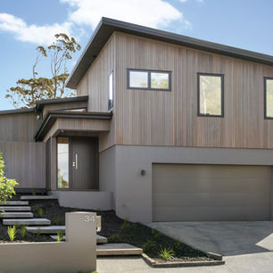 Built By Dre build. Architecturally designed home in Epsom Auckland. Front of home design