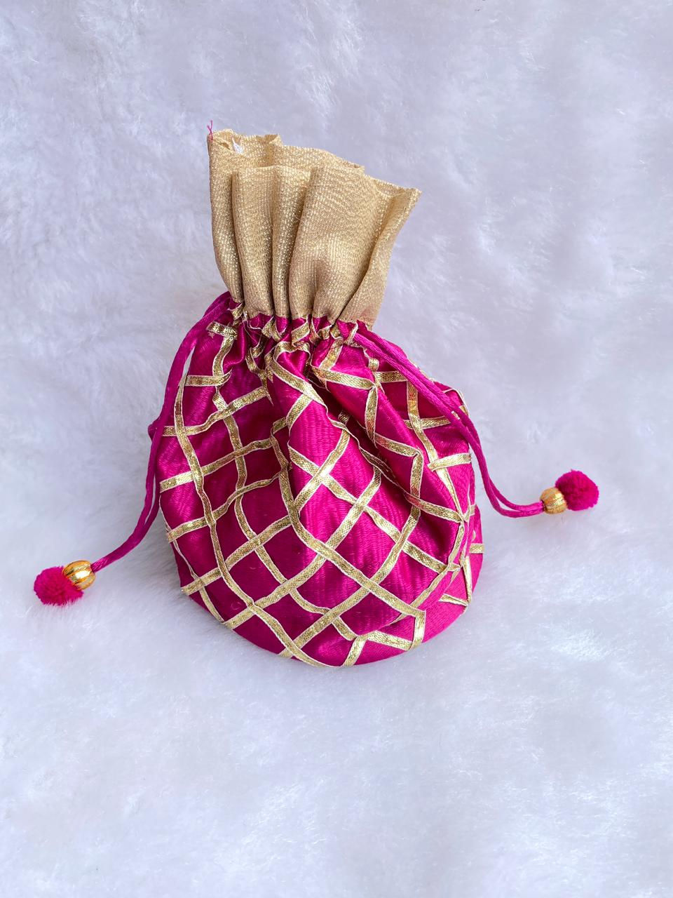 Thumbnail: Maroon Golden Potli