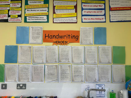4th Class are Handwriting Heroes âď¸