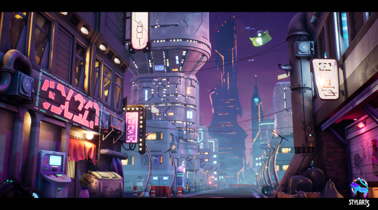 Modular Stylized Cyberpunk Street