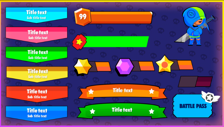 Mobile GUI / UI Pro Kit - Casual MOBA Game