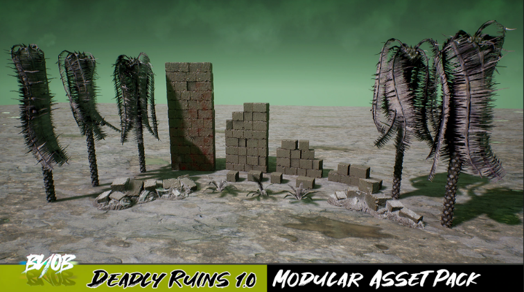 Hình thu nhỏ: Deadly Ruins - Modular asset pack