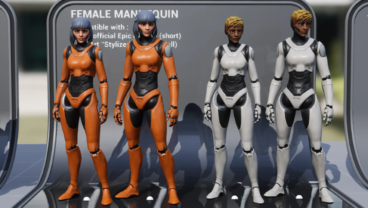 Female Mannequin Character for Stylized Female