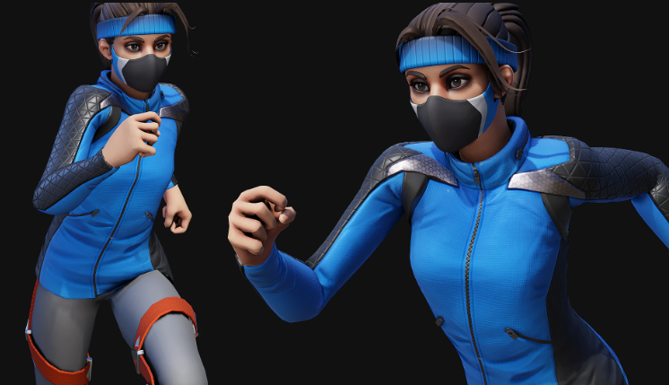 Workout set for stylized female + male port