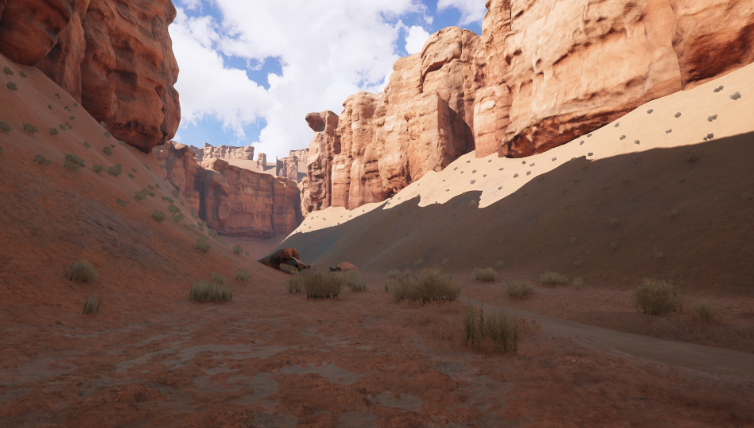 3D Scanned Canyon - Modular Cliffs + Rocks, Grass and more
