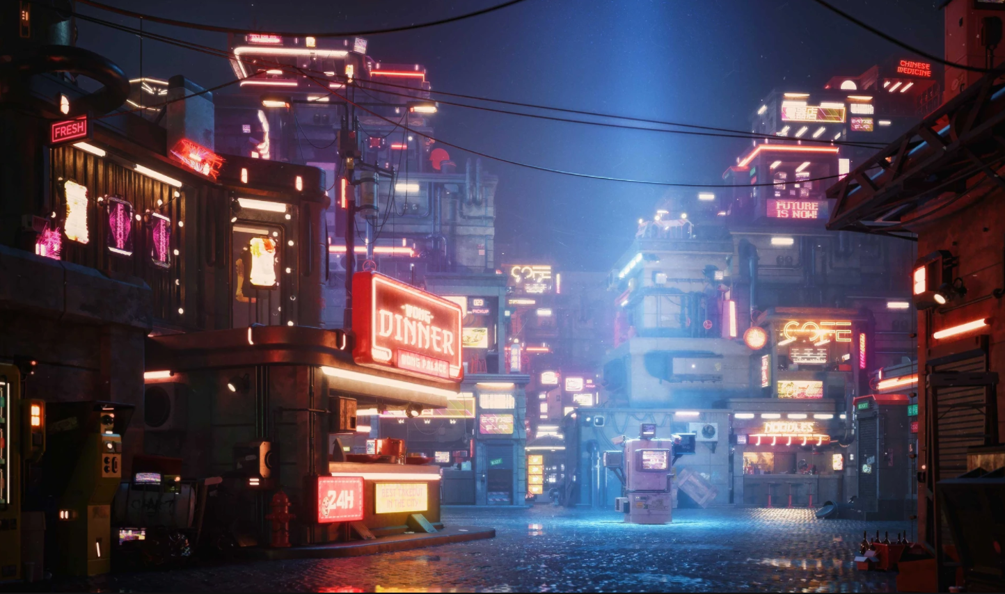 Kitbash3D - Props Cyber Streets - Unreal Engine