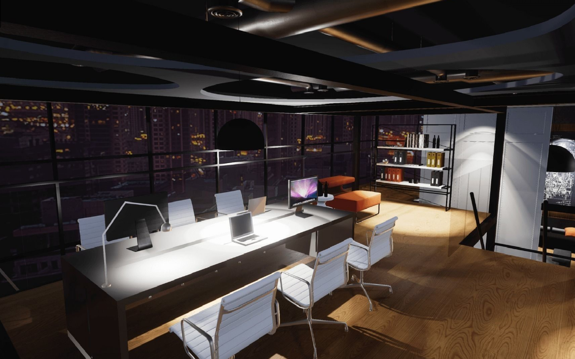 UE4 Office Low-poly 3D model