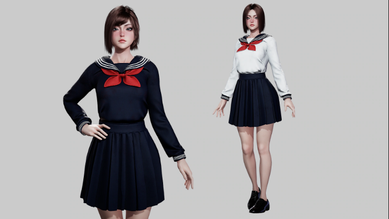 Thumbnail: (Pre) Customizable School Girls