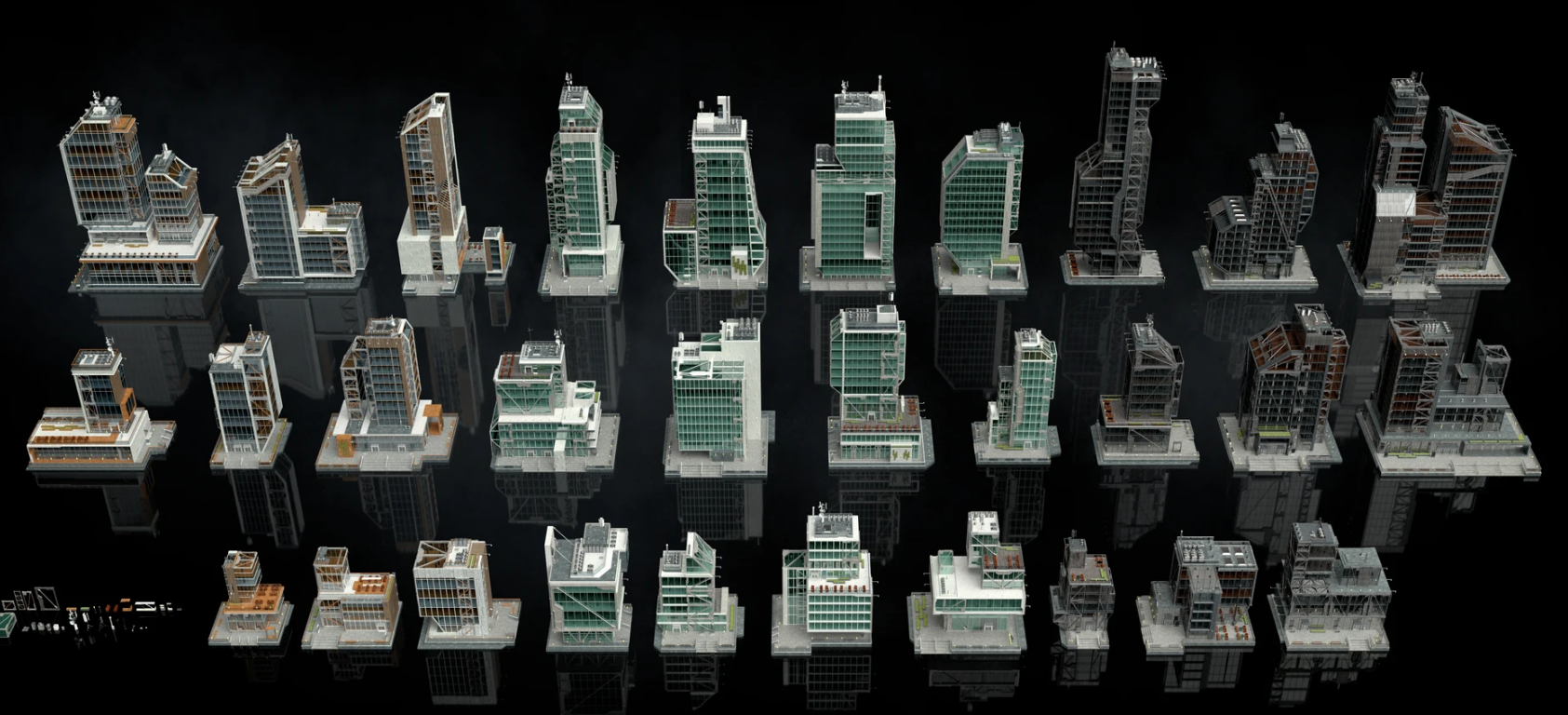 Modern city building Kitbash3D Arch Vogue