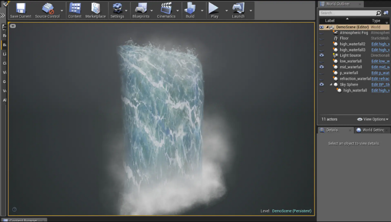 Realistic Waterfall Particle FX(Cascade System)
