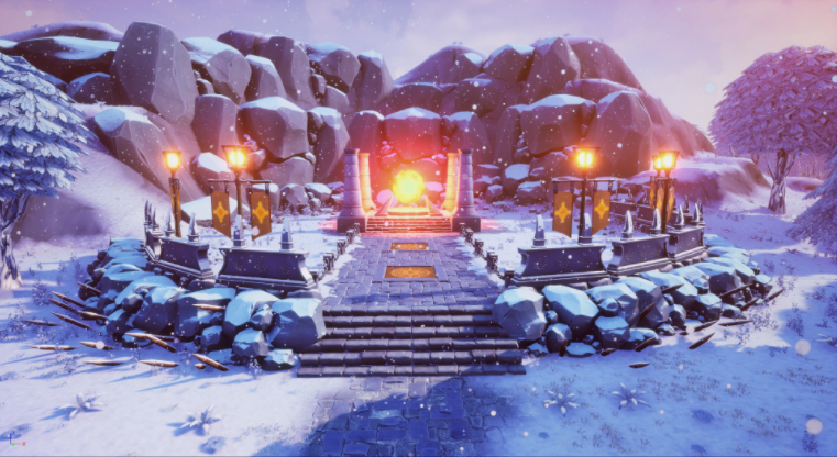 Stylized Snowy Landscape