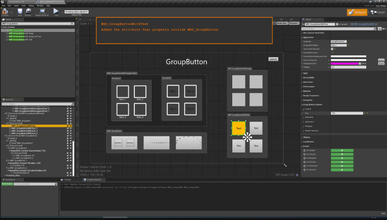 Widget Group Button