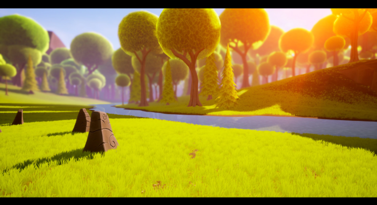 Stylized Mountain Landscape