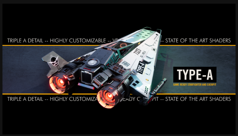 TYPE-A Star Fighter with Cockpit and Arcade Flight