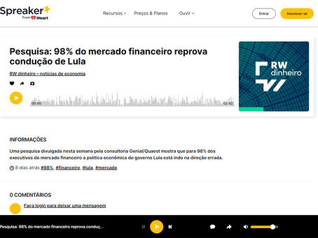 Pesquisa: 98% do mercado financeiro reprova condução de Lula