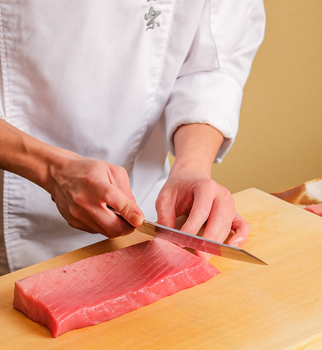 Japanese fine dining omakase sashimi chef