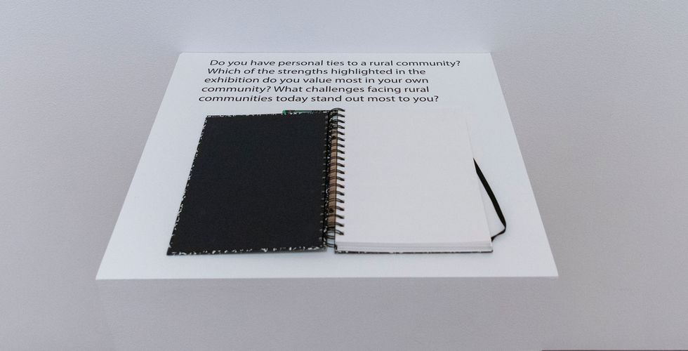 An open book in the gallery for people to write in.