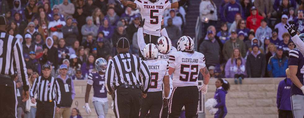 Texas Tech celebrates after scoring a touchdown. Courtesy: Ashton Todd