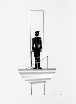 "a tin man, rouge, with a soul shaped hole" (2021)