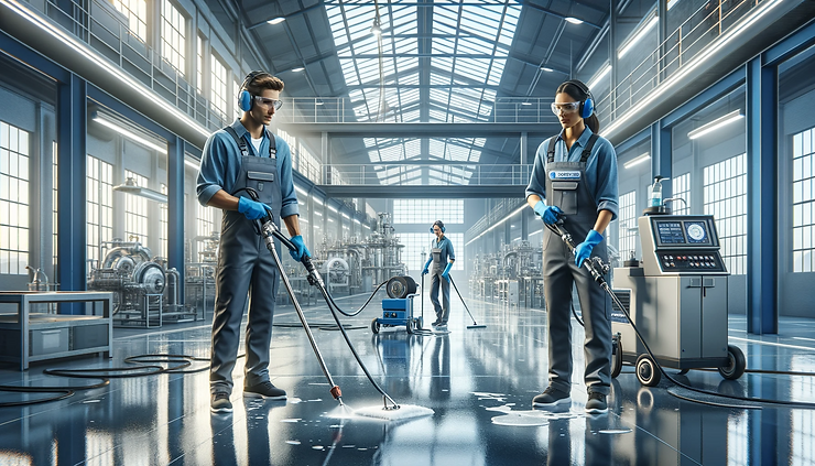 Industrial cleaning site in Launceston, Tas