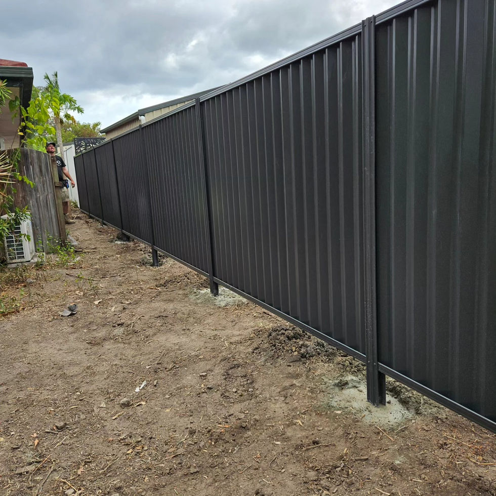 Colorbond fence in colour monument