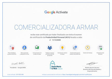 CERTIFICADO PRODUCTIVIDAD PERSONAL