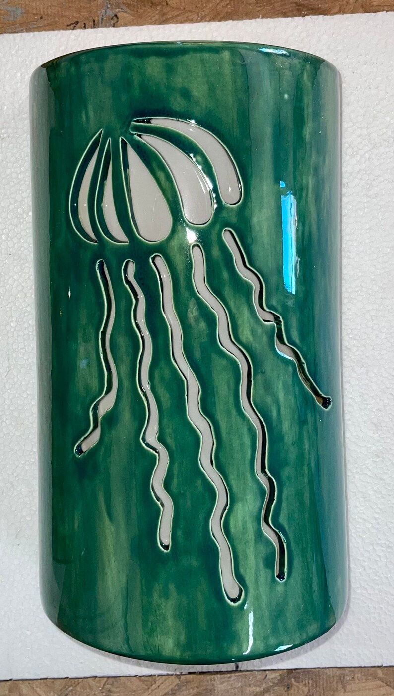 Thumbnail: Jellyfish Wall Sconce Light for Indoor or Outdoor Coastal Lighting