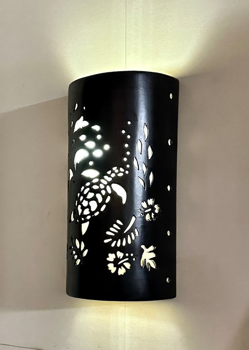 Thumbnail: Tropical Turtle Outdoor Wall Sconce