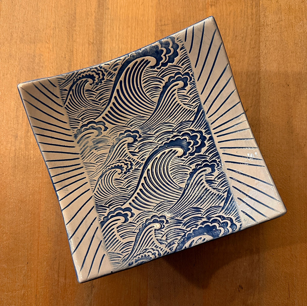 Square ocean waves dish