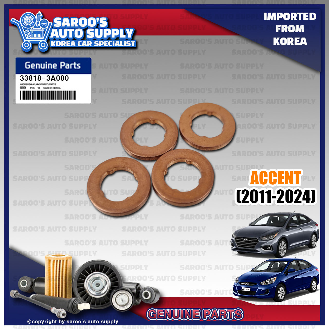 [U2] Injector Washer Set/Accnet(11-24)/33818-3A000