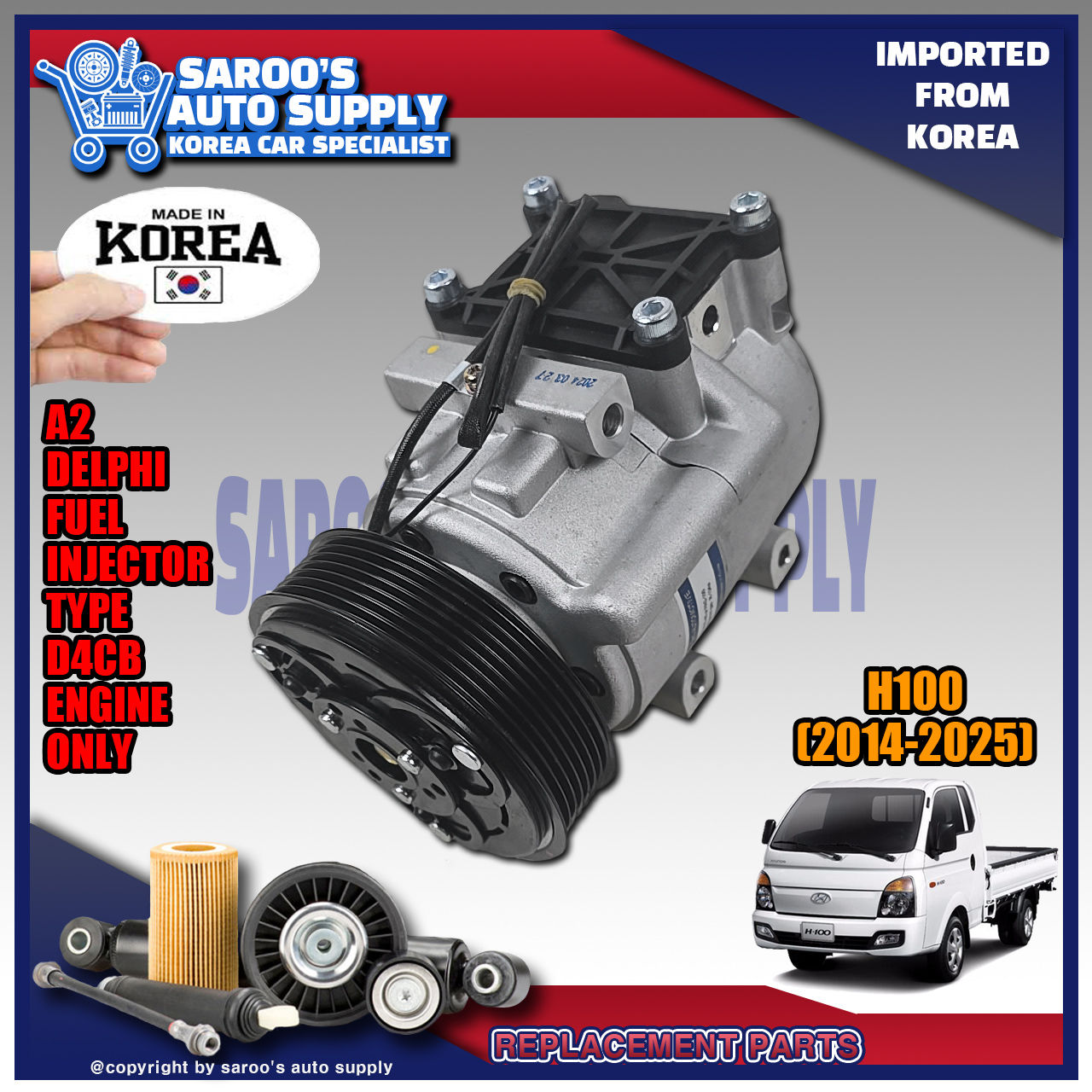 [A2] Aircon Compressor/H100 (14-25)/97701-4F400