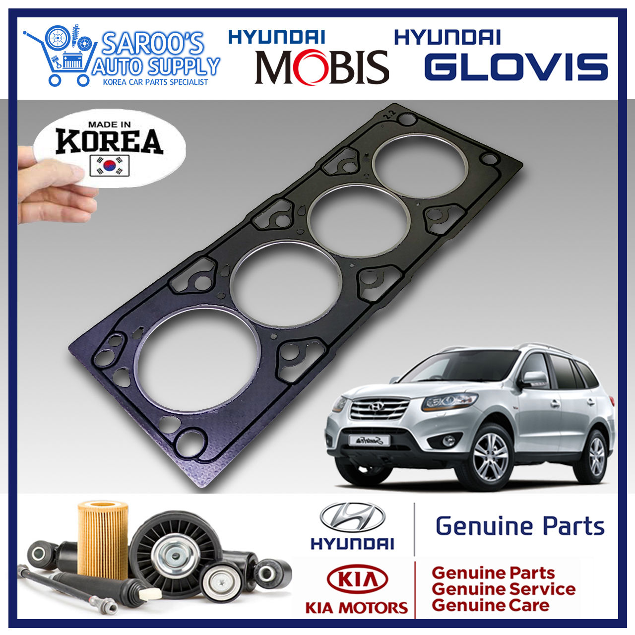 [D4EB][Carbon] Cylinder Head Gasket / Santa Fe (06-09) / 2200cc / Made In Korea