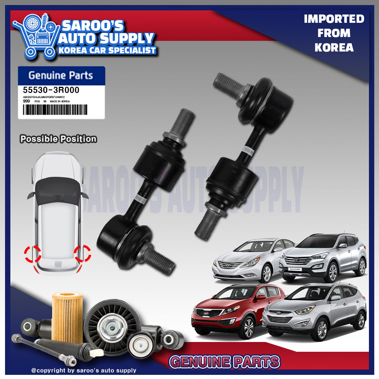 [Rear][4X2] Stabilizer Link Set/Tucson ,Sportage,Sonata ,Optima/55530-2W000