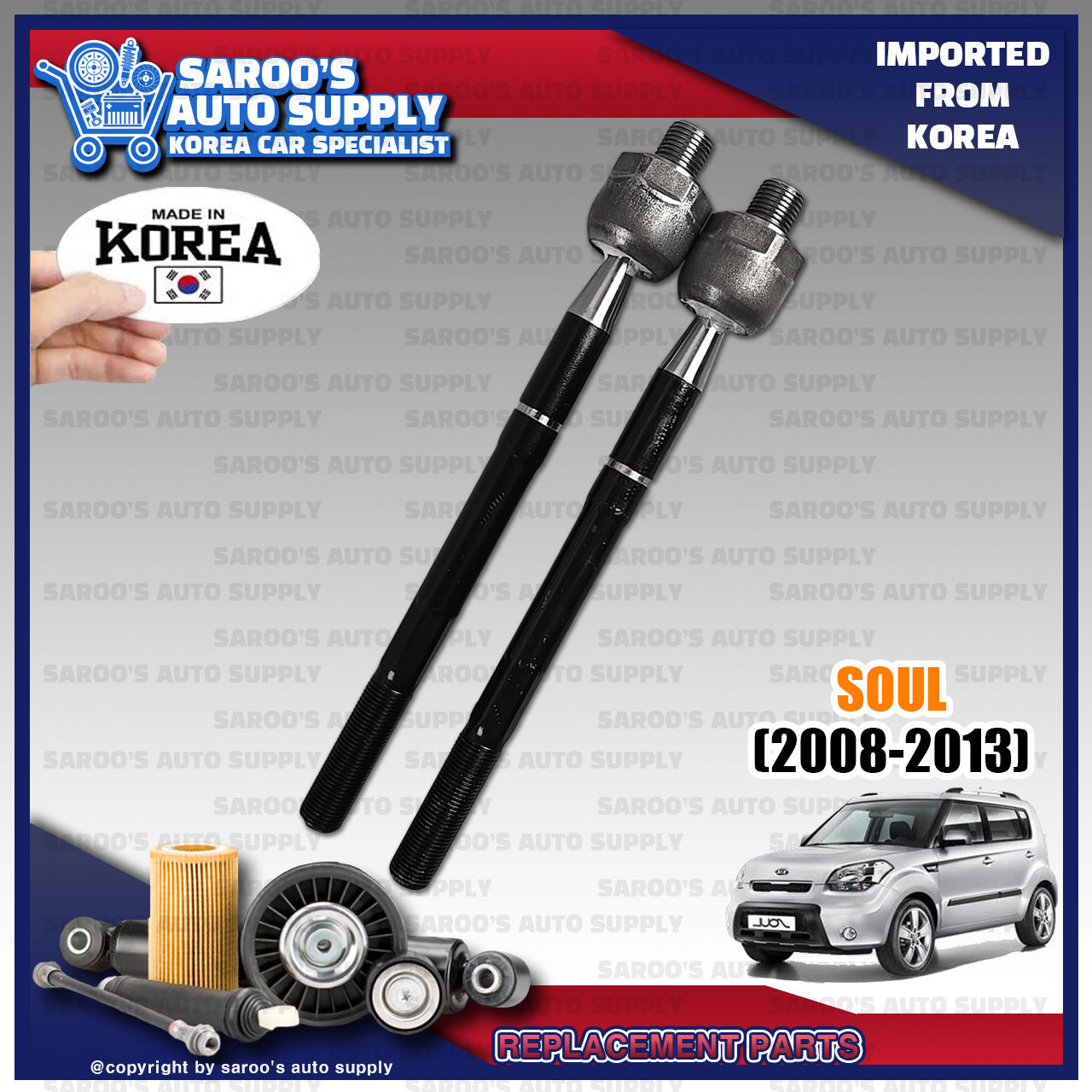 Inner Ball Joint / Rack End Set For Soul (08-13)/56540-2K000