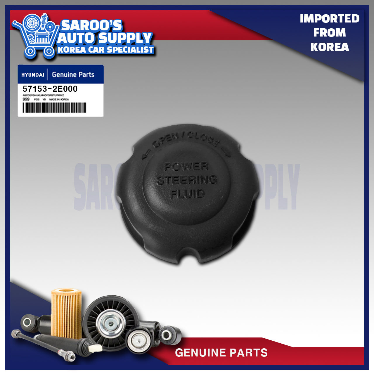 Power Steering Fluid Oil Cap/Hyundai , Kia Brand Car/57153-2E000
