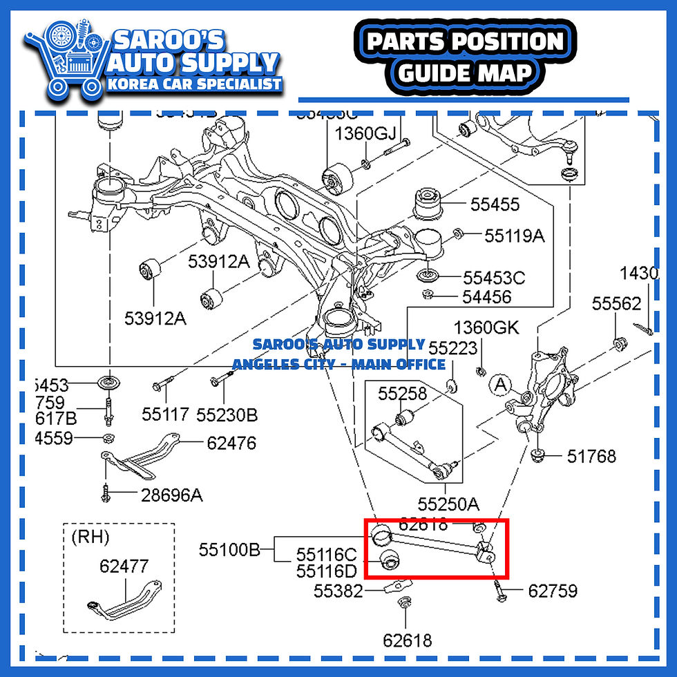 Thumbnail: [Rear] Trailing Arm Set/ Santa Fe,Sorento,Veracruz /55100-2B000/2B100