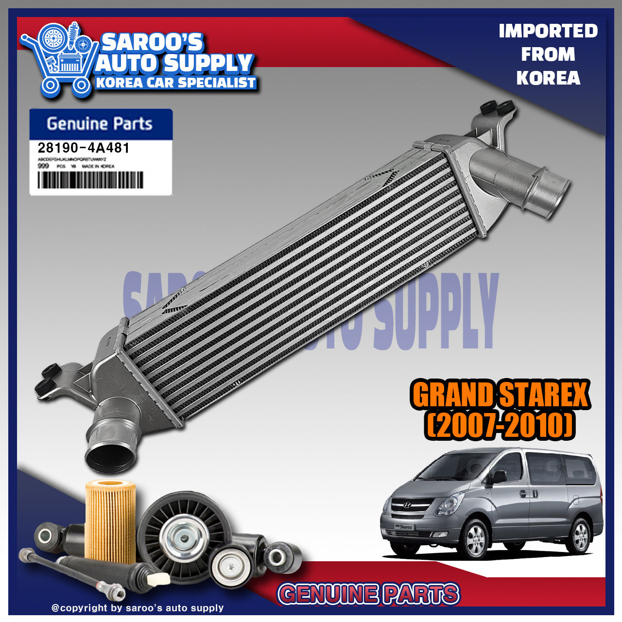 [A1] Intercooler For Grand Starex (2007-2011) , 28190-4A481