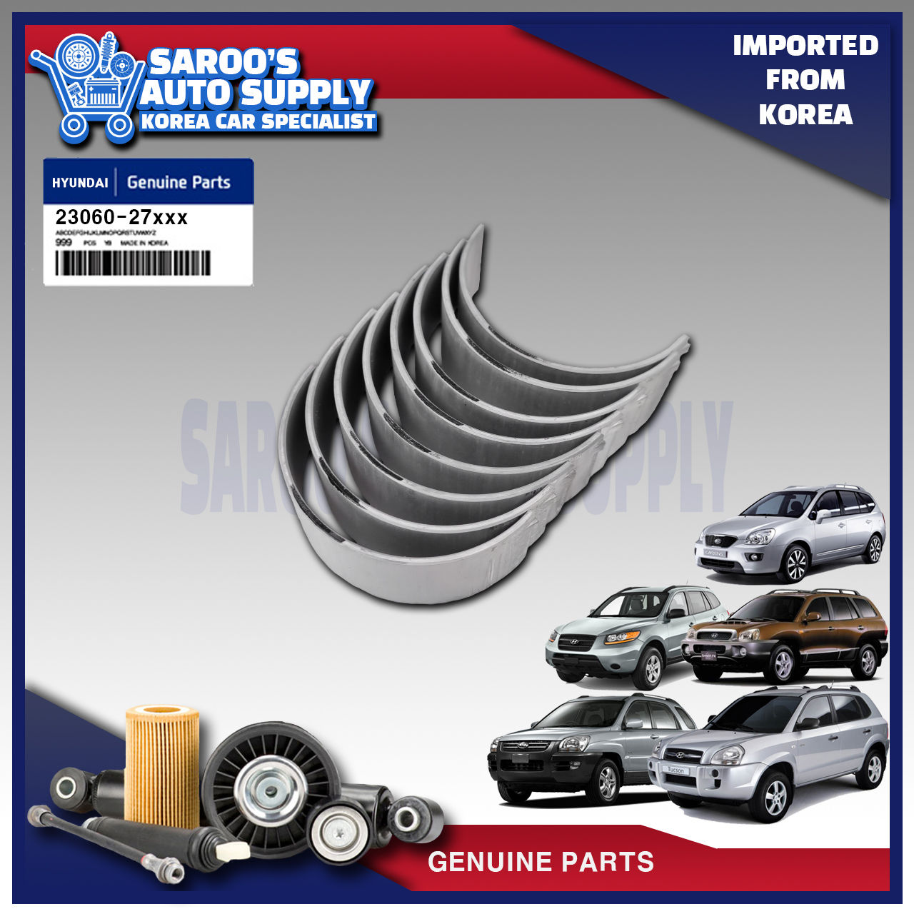 [D]Connecting Rod Bearing Set/Tucson/Santa Fe/Carens/Sportage/23060-27920
