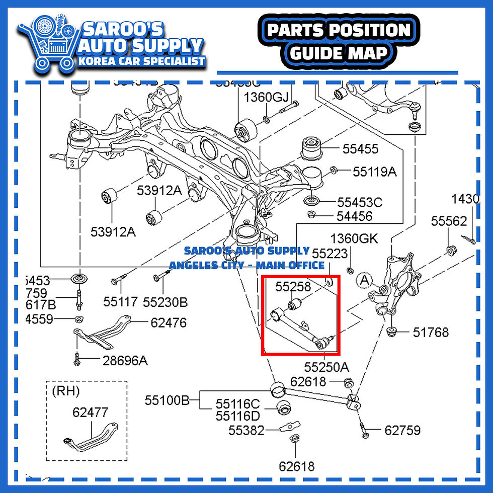 Thumbnail: [Rear] Assist/Lateral/Track Bar Arm Set/Santa Fe,Sorento,Veracruz/55250-2B000/3J