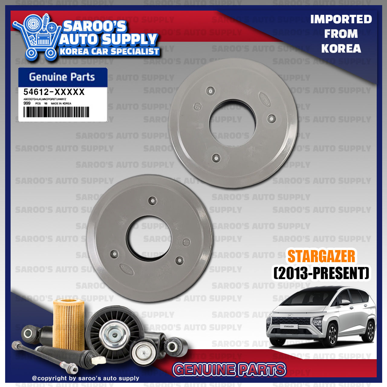 Shock Mounting Strut Bearing Set For Stargazer (23-Present),2Pcs
