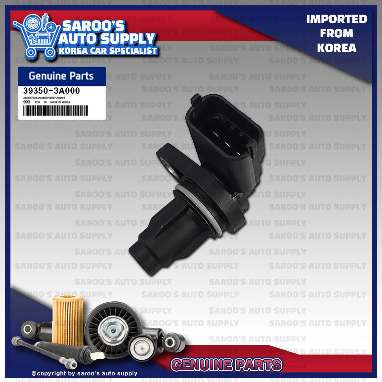 Crankshaft Position Sensor/39350-3A000 = 39350-2F100 [3pin]
